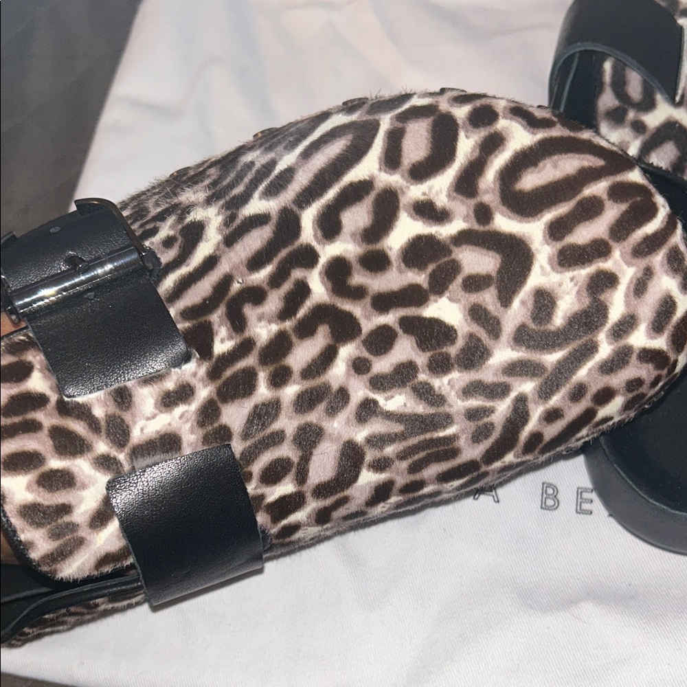 Veronica Beard Leopard and Black Mules - Picture 2 of 9